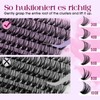 Eyelash Extensions, 6 Styles Cluster Lashes, 30D-40D-50D-60D-80D-100D Natural Eyelashes, Single