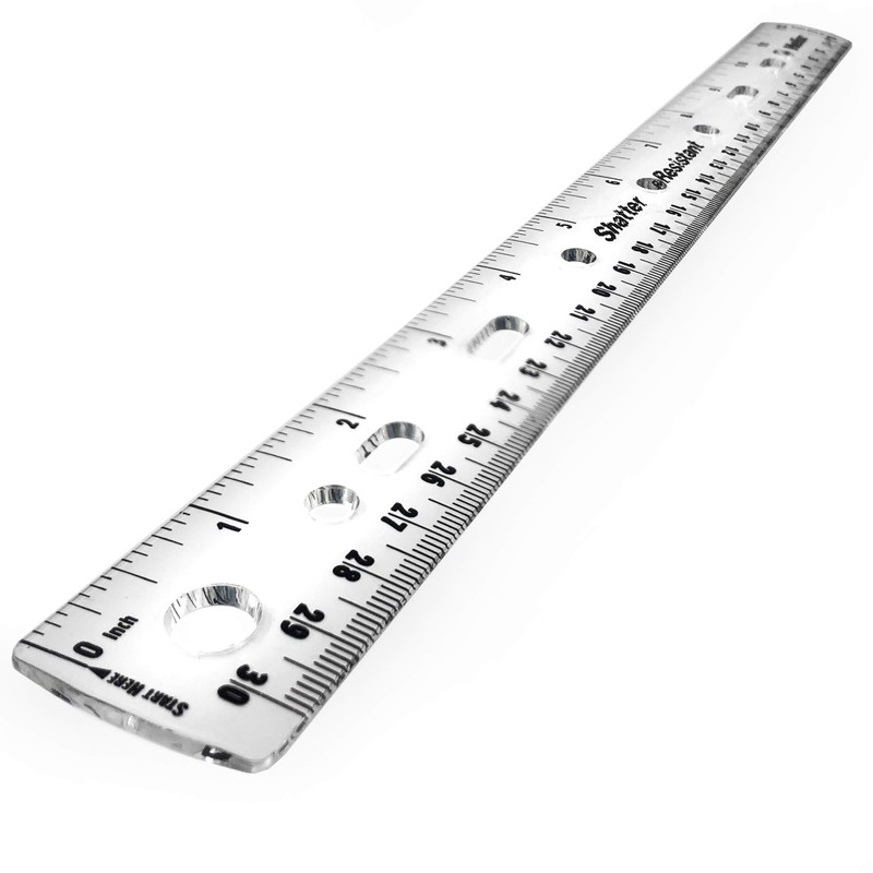 Helix 12”/30cm Flexible Ring Binder Ruler – Shatter Resistant –