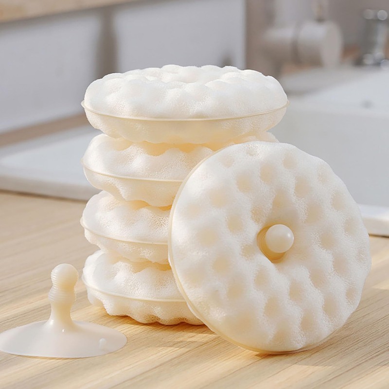 MRDLKNX Kitchen Sponges 4 Pcs Dish Donut Shaped Multi-purpose Sponge