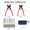 Glarks 12Pcs Mosaic Tools Set, Heavy Duty Wheeled Glass Mosaic
