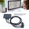 USB KVM Switch 2 Ports Wired HD Multimedia Interface KVM