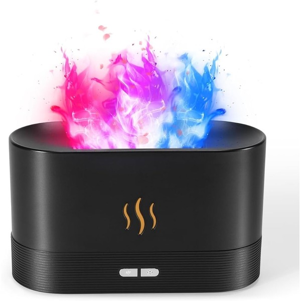 Flame Aroma Diffuser Humidifier 180ml, Oil Essential 2 Modes Brightness
