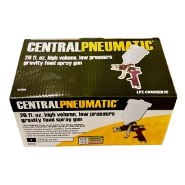Central Pneumatic 20 fl. oz. HVLP Gravity Feed Air Spray Gun / spray gun with less overspray