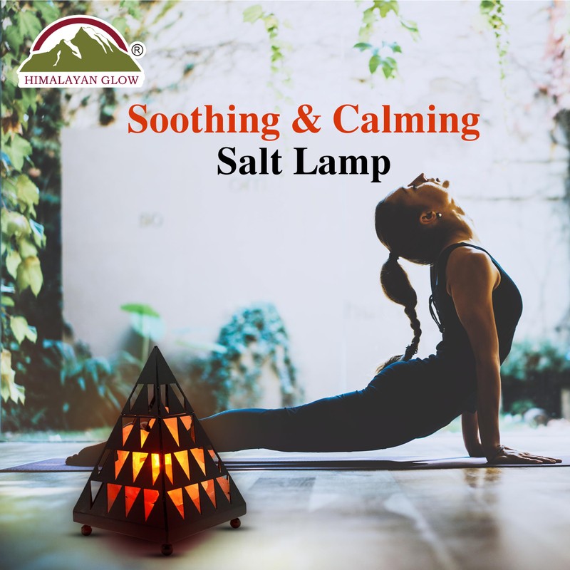 Himalayan Glow Pyramid Style Crystal Salt Lamp with Pink Salt