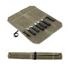 Knife Roll,Chef Knife Roll Bag,Waxed Canvas Knife Roll Case with
