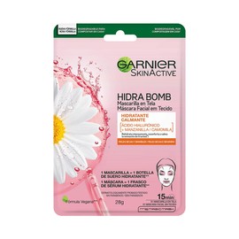 Garnier Skin Active Garnier skin active hidra bomb mascarilla facial en tela hidratante calmante con manzanilla y acido hialuronico de origen natural 1 pieza