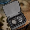 Stackers Slate Grey Double Zipped Watch Box
