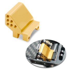 OGRC Adjustable Height Rear Axle Truss Upper Link Mount Brass Link Bracket for Axial SCX24 C10 JLU Gladiator Bronco Upgrade Part (Gold)