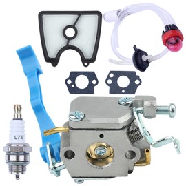 Atunee 545081811 545112101 Carburetor with Air Fuel Fil-ter Line Tune Up Kit for Husqvarna 125B 125BX 125BVX Leaf Blower with Spark Plug Replace for Zama C1Q-W37 581798001