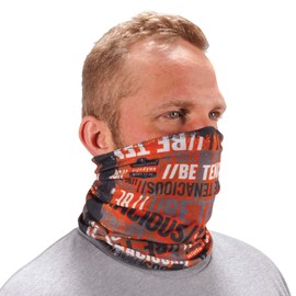 Ergodyne Chill Its 6485 Neck Gaiter, Multiple Ways to Wear Headband or Face Mask, Sweat-Wicking, Be Tenacious, One Size