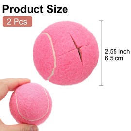 sourcing map 2 Pcs Precut Walkers Tennis Balls, Universal Precut Glide Ball Walkers Accessories Glides for Furniture Legs and Floor Protection, Dark Pink