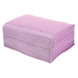 Baberos Dentales Desechables Morados, Tamaño Estándar, 125 Piezas Por Paquete, Fabricados Tela No Tejida, Para Uso Clínico y Odontológico, Protección Higiénica Práctica y Cómoda