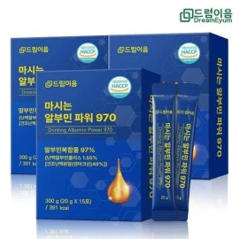 드림이음 Dream Eum Drinkable Albumin Power 970 Liquid Stick 20g x 15 packs (3 boxes) / 드림이음 마시는 알부민 파워 970 액상 스틱 20g x 15포 3박스