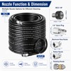 Laopypor Sewer Jetter Kit for Pressure Washer 100FT, 5800PSI Drain
