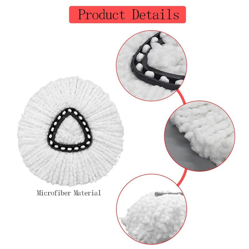 8 Pcs Spin Mop Head Replacement for Ocedar Easywring 1-Tank