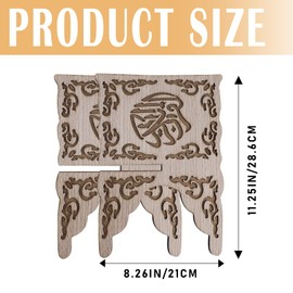 UPIQNG Wooden Book Stand Foldable Book Holder Cookbook Display Shelf Vintage Magazine Reading Book Bracket Wood Carved Quran Holy Book Rack