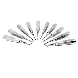 Dental Root Elevators Premium Tooth Extracting Set of 10 - Wide Spectrum of Cryer, Flohr, Luxating and Heidbrink