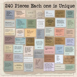 240PCS Vintage Motivational Quote Stickers, Typewriter Style Scrapbook Stickers, Famous Words Literary Inspirational Journaling Stickers Planner Bullet Journal Supplies