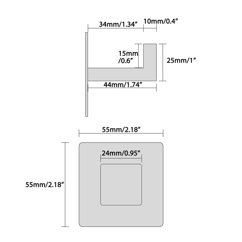 Mooche Pack of 2 304 Stainless Steel Coat Hooks, 5.5