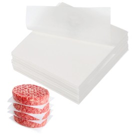 sourcing map 500 Pcs Unbleached Parchment Paper Baking Sheets Squares, 4 Inch Hamburger Patty Paper, for Baking Grilling or Meat Storage, White