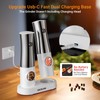 Arcselong Electric Salt And Pepper Grinder Set Stainless Steel Top