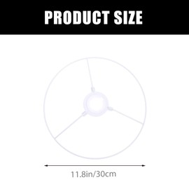 OSALADI Set of 2 Lampshade Ring Wire Ring Lampshade Holder Frame Round Metal Wire for Crafts Lampshades for Table Lamp Floor Lamp Lamp Holder Living Room Bedroom 30 cm