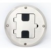 RiteAV 1 Gang 1 Port Cat6 Floor Box - Stainless