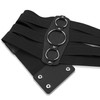 BlackButterfly 7 Inch Wide Grid Corset Elastic Waist Belt, black