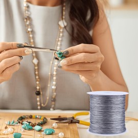 Tiiyee 100m X 0.8mm Nylon Beading String, Thread Chinese Knot Macrame Rattail Bracelet Braided String Wind Chime Cord Replacement Knotting for Bracelets Necklaces Craft Blinds Jewelry Wind Chime Cord