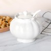Ursword Iridescent Sugar Bowl with Lid and Spoon, Ceramic Sugar