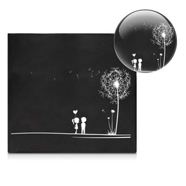 kwmobile Case Compatible with Brother DCP-L2530DW / L2550DN / MFC-L2710DN / L2750DW - Printer Dust Cover Protective Cover - Dandelion Love White Black