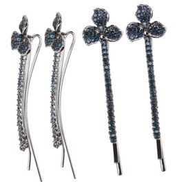 Outanaya 4Pcs Vintage Rhinestone Hair Clips for Women Antique Barrettes for Weddings Birthdays and Festivals Elegant Decorative Styling Accessories