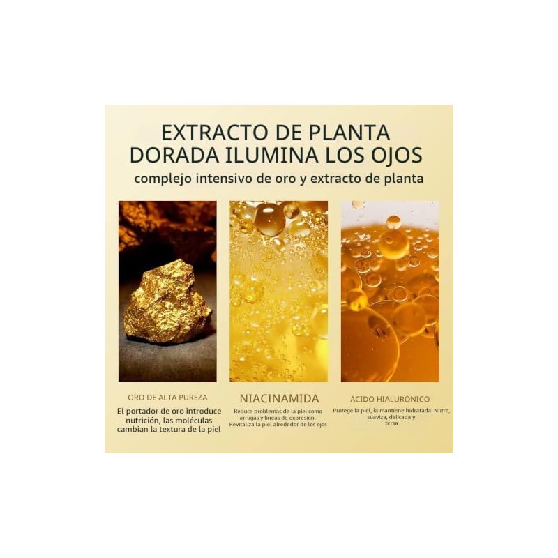Parches de Ojos con Péptidos de Colágeno 24K, Mascarilla Nutritiva