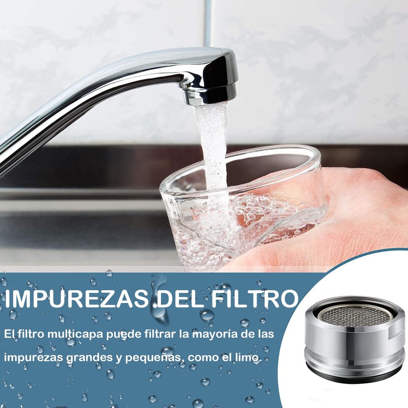 5 Pieces Filter Faucet 24mm Male Thread Aerator Replacement Basin