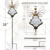 COOZZYHOUR Angel Solar Lights Garden Stake Outdoor-38Inch Metal&Glass Solar Angel