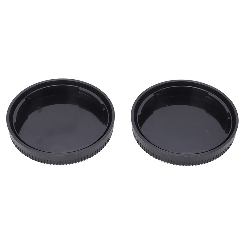 2PCS Lens Rear Caps ABS Plastic Snap On Lens Back