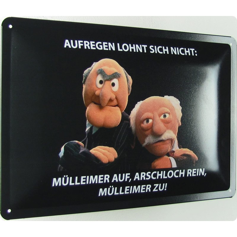 Ontrada Tin Sign 20 x 30 cm Domed Waldorf Statler