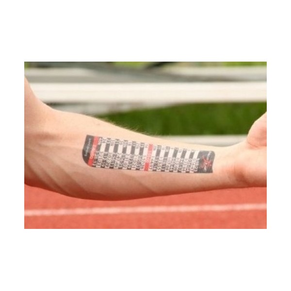 PACETAT - Pacing Tattoo - Miles Splits - Full and