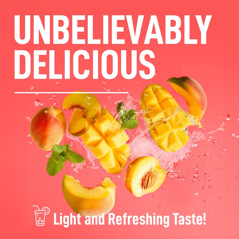 Keppi Electrolytes Powder – Peach Mango Flavor – No Sugar