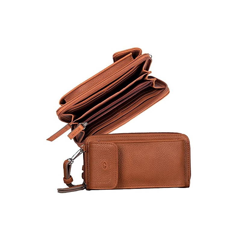 TOM TAILOR Women's Ela 1 Zip Wallet, Cognac