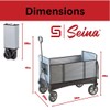 Seina Omni Collapsible Wagon 300 lbs 6ft Storage, Utility Cart