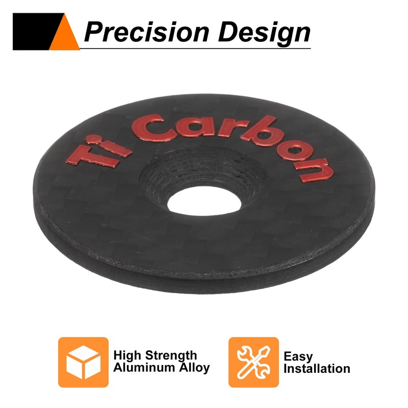 sourcing map 1-1/4 OD Bicycle Headset Stem Top Cap Carbon