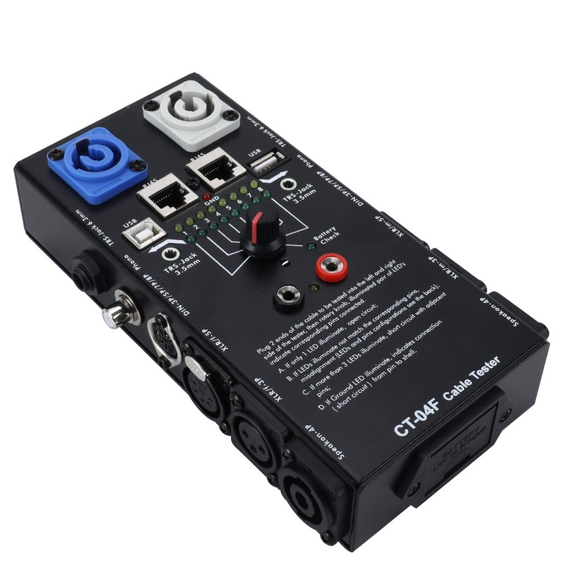 MFL. 13-Plug Audio Cable Tester Line Finder Black 13-in-1 Cables