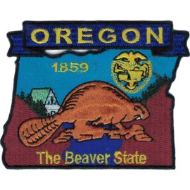 Oregon State Map Patch 3"