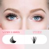 Eyelash Extensions Set, 80D Natural DIY Eyelashes, 8-16 mm, D
