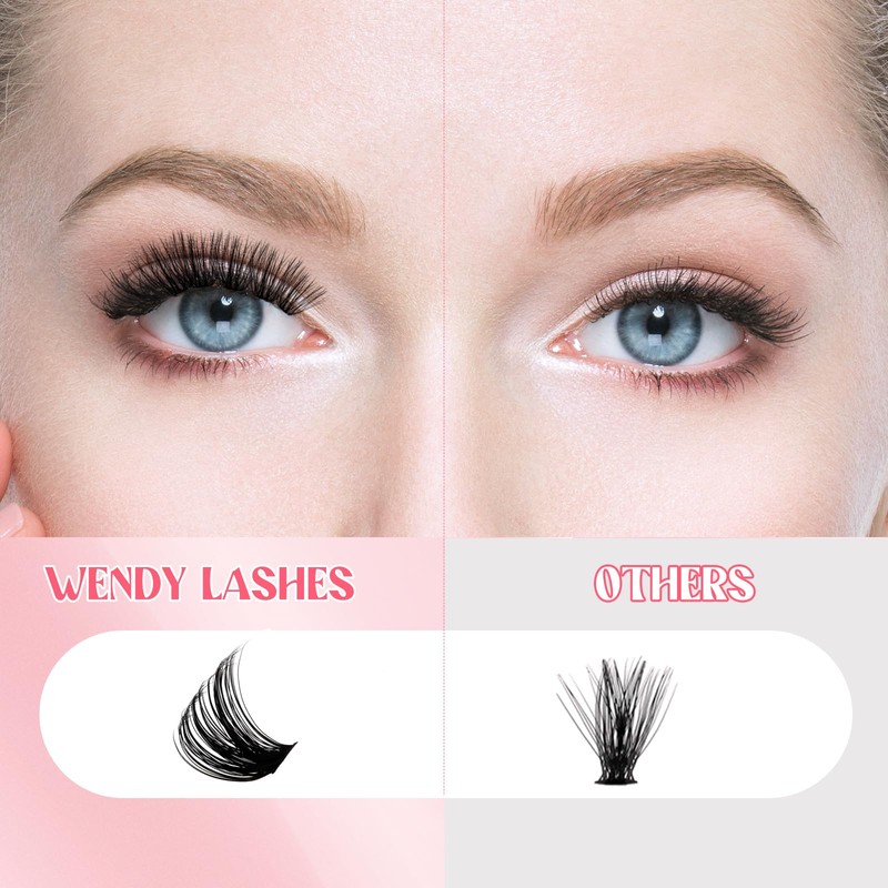 Eyelash Extensions Set, 80D Natural DIY Eyelashes, 8-16 mm, D