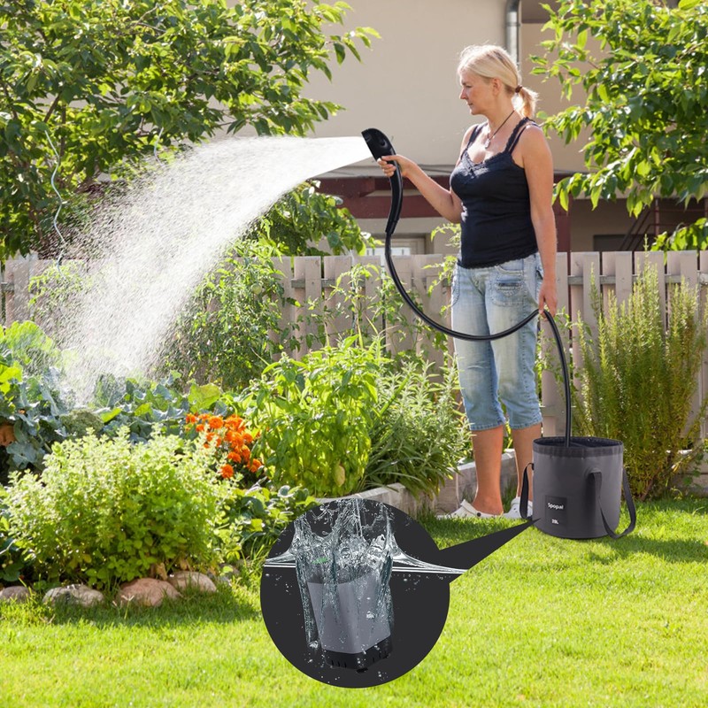 Spopal Collapsible Bucket [Large Capacity 20L= 5 Litre] Portable Folding