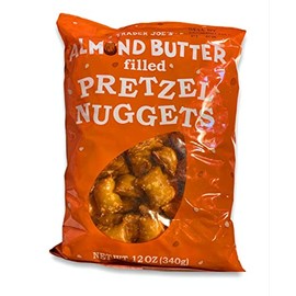 T J Trader Joe's Almond Butter Filled Pretzel Nuggets (2 packs)