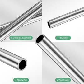 M METERXITY 1 Pack 200mm 304 Stainless Steel Tubing 9mm OD 1mm Wall Thickness Seamless Stainless Steel Tubing for Construction, Processing and DIY Craft Metal Straight Tubing [0.35x0.04x7.9IN]
