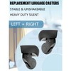 alouweekuky 1 Pair of Suitcase Wheels Replacement, Universal Replacement Wheels